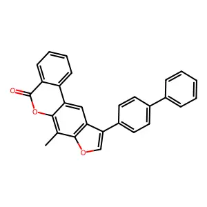 10-(4-biphenylyl)-7-methyl-5H-benzo[c]furo[3,2-g]chromen-5-one structure