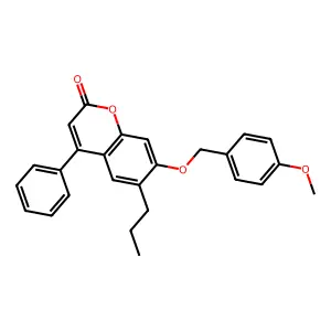 7-[(4-methoxybenzyl)oxy]-4-phenyl-6-propyl-2H-chromen-2-one structure