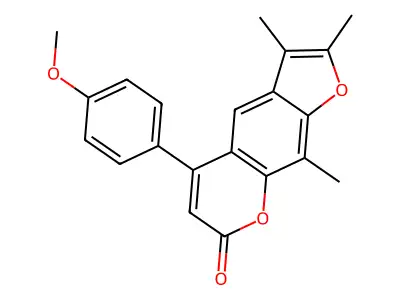 5-(4-methoxyphenyl)-2,3,9-trimethyl-7H-furo[3,2-g]chromen-7-one structure