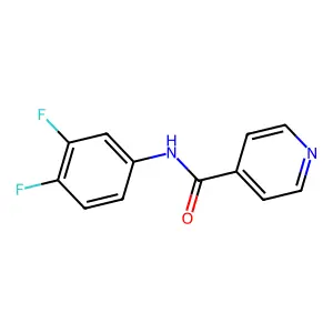 N-(3,4-二氟苯基)异烟酰胺 structure
