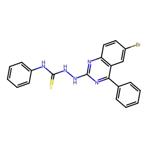 2-(6-bromo-4-phenylquinazolin-2-yl)-N-phenylhydrazinecarbothioamide structure