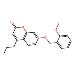 7-[(2-methoxybenzyl)oxy]-4-propyl-2H-chromen-2-one structure