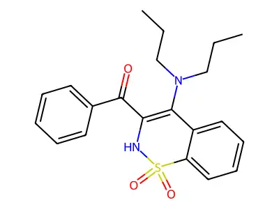 [4-(dipropylamino)-1,1-dioxido-2H-1,2-benzothiazin-3-yl](phenyl)methanone structure