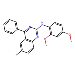 N-(2,4-dimethoxyphenyl)-6-methyl-4-phenylquinazolin-2-amine structure