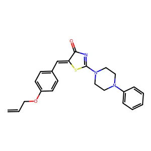 5-[4-(allyloxy)benzylidene]-2-(4-phenyl-1-piperazinyl)-1,3-thiazol-4(5H)-one structure