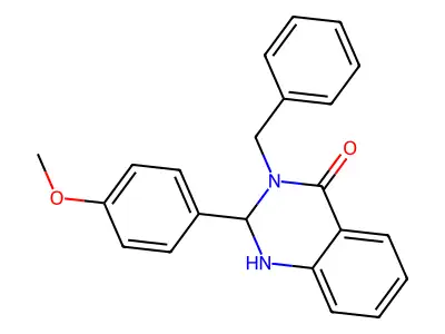 3-Benzyl-2-(4-methoxyphenyl)-1,2-dihydroquinazolin-4-one structure
