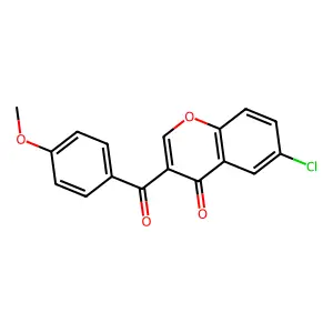 6-Chloro-3-(4-methoxybenzoyl)chromen-4-one structure