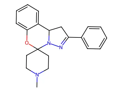 1'-methyl-2-phenyl-1,10b-dihydrospiro[benzo[e]pyrazolo[1,5-c][1,3]oxazine-5,4'-piperidine] structure