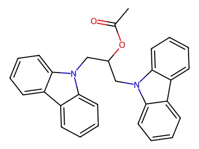 1,3-di(9H-carbazol-9-yl)propan-2-yl acetate structure