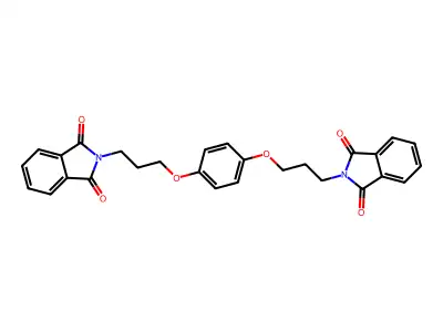 2-[3-[4-[3-(1,3-Dioxoisoindol-2-yl)propoxy]phenoxy]propyl]isoindole-1,3-dione structure