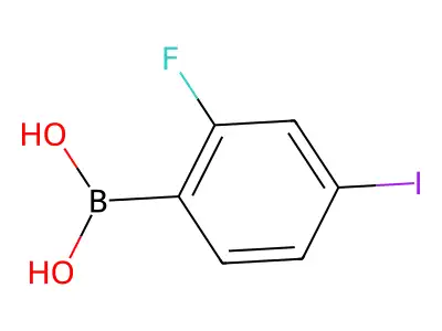 2-Fluoro-4-iodophenylboronic acid structure
