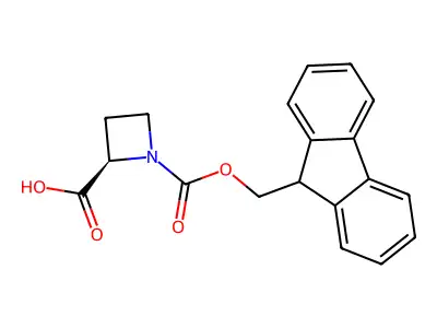 1-{[(9H-fluoren-9-yl)methoxy]carbonyl}azetidine-2-carboxylic acid structure