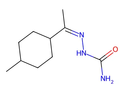 [(Z)-1-(4-methylcyclohexyl)ethylideneamino]urea structure