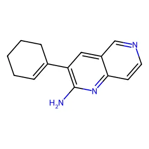 3-(Cyclohex-1-en-1-yl)-1,6-naphthyridin-2-amine structure