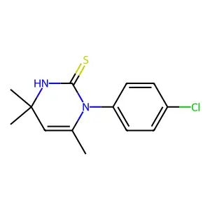2(1H)-Pyrimidinethione, 1-(p-chlorophenyl)-3,4-dihydro-4,4,6-trimethyl- structure