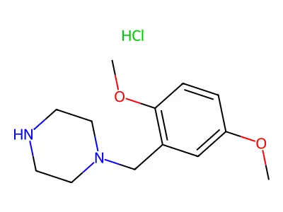 1-((2,5-Dimethoxyphenyl)methyl)piperazine structure