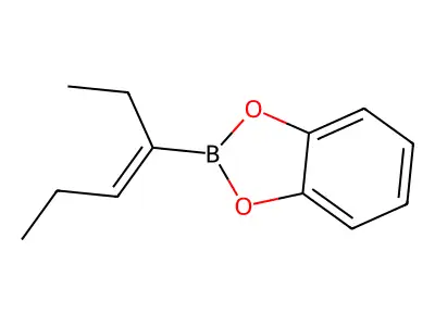 2-Hex-3-en-3-yl-1,3,2-benzodioxaborole structure