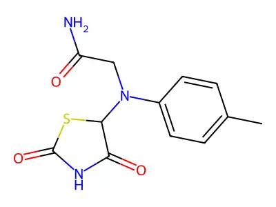 2-[(2,4-Dioxo-thiazolidin-5-yl)-p-tolyl-amino]-acetamide structure