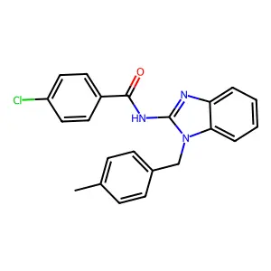 4-chloro-N-[1-[(4-methylphenyl)methyl]benzimidazol-2-yl]benzamide structure