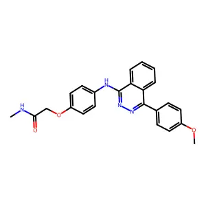2-(4-{[4-(4-methoxyphenyl)phthalazin-1-yl]amino}phenoxy)-N-methylacetamide structure