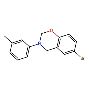 6-Bromo-3-(3-methylphenyl)-2,4-dihydro-1,3-benzoxazine structure