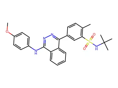 N-tert-butyl-5-[4-(4-methoxyanilino)phthalazin-1-yl]-2-methylbenzenesulfonamide structure