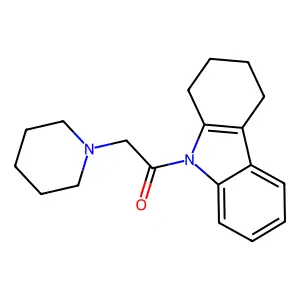 9-(piperidin-1-ylacetyl)-2,3,4,9-tetrahydro-1H-carbazole structure