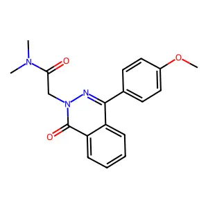 2-[4-(4-methoxyphenyl)-1-oxophthalazin-2-yl]-N,N-dimethylacetamide structure