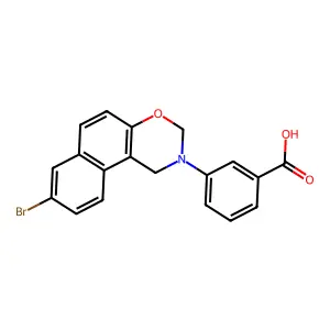 3-(8-bromo-1H-naphtho[1,2-e][1,3]oxazin-2(3H)-yl)benzoic acid structure
