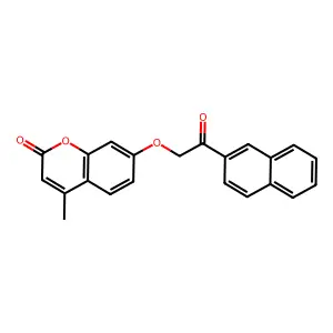 4-Methyl-7-(2-naphthalen-2-yl-2-oxoethoxy)chromen-2-one structure