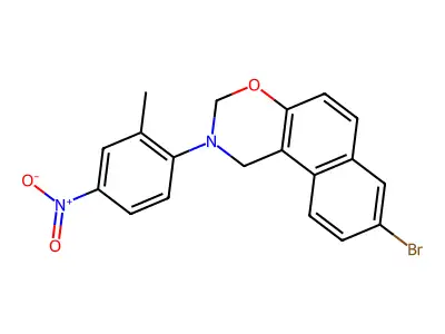 8-Bromo-2-(2-methyl-4-nitrophenyl)-1,3-dihydrobenzo[f][1,3]benzoxazine structure