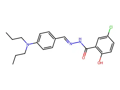 5-chloro-N-[(E)-[4-(dipropylamino)phenyl]methylideneamino]-2-hydroxybenzamide structure