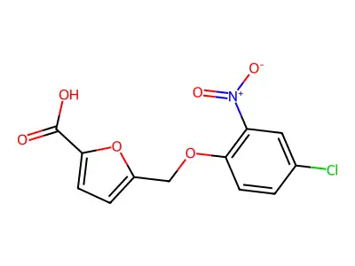5-(4-Chloro-2-nitro-phenoxymethyl)-furan-2-carboxylic acid structure
