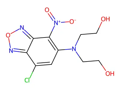 2-[(7-Chloro-4-nitro-2,1,3-benzoxadiazol-5-yl)-(2-hydroxyethyl)amino]ethanol structure