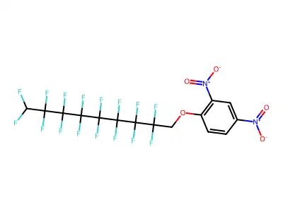 9-(2,4-Dinitrophenoxy)-1,1,2,2,3,3,4,4,5,5,6,6,7,7,8,8-hexadecafluorononane structure