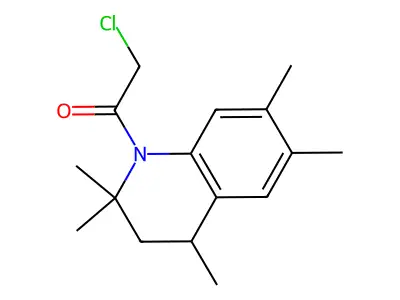 1-(Chloroacetyl)-2,2,4,6,7-pentamethyl-1,2,3,4-tetrahydroquinoline structure