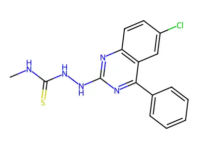 1-[(6-Chloro-4-phenylquinazolin-2-yl)amino]-3-methylthiourea structure