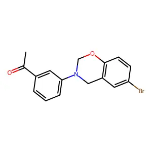 1-[3-(6-bromo-2H-1,3-benzoxazin-3(4H)-yl)phenyl]ethanone structure