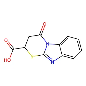 4-oxo-3,4-dihydro-2H-[1,3]thiazino[3,2-a]benzimidazole-2-carboxylic acid structure