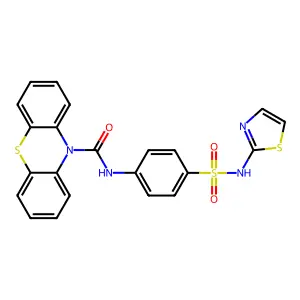 N-[4-(1,3-thiazol-2-ylsulfamoyl)phenyl]phenothiazine-10-carboxamide structure