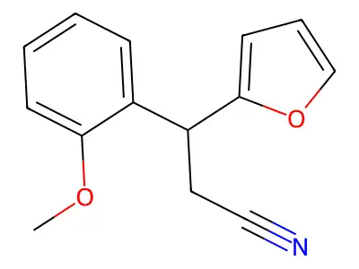 3-(Furan-2-yl)-3-(2-methoxyphenyl)propanenitrile structure