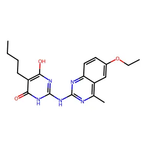 5-Butyl-2-[(6-ethoxy-4-methylquinazolin-2-yl)amino]pyrimidine-4,6-diol structure