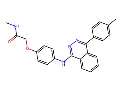 N-methyl-2-(4-{[4-(4-methylphenyl)phthalazin-1-yl]amino}phenoxy)acetamide structure