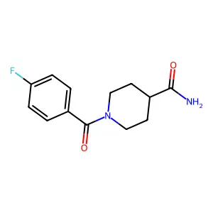 1-(4-Fluorobenzoyl)piperidine-4-carboxamide structure