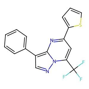 3-Phenyl-5-(thiophen-2-yl)-7-(trifluoromethyl)pyrazolo[1,5-a]pyrimidine structure