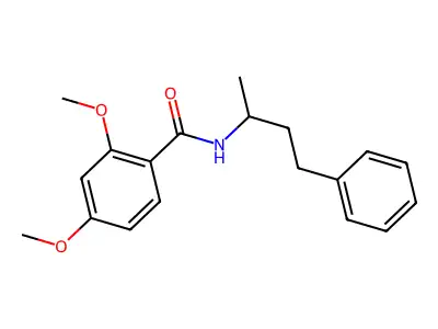 2,4-dimethoxy-N-(4-phenylbutan-2-yl)benzamide structure