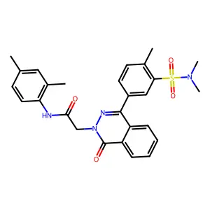 N-(2,4-dimethylphenyl)-2-[4-[3-(dimethylsulfamoyl)-4-methylphenyl]-1-oxophthalazin-2-yl]acetamide structure