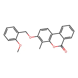 3-[(2-Methoxyphenyl)methoxy]-4-methylbenzo[c]chromen-6-one structure
