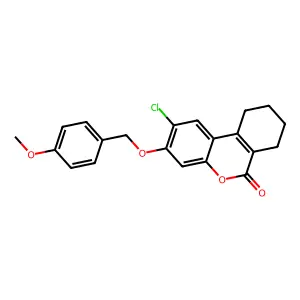 2-Chloro-3-[(4-methoxyphenyl)methoxy]-7,8,9,10-tetrahydrobenzo[c]chromen-6-one structure