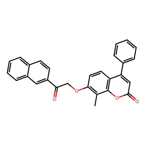 8-methyl-7-[2-(naphthalen-2-yl)-2-oxoethoxy]-4-phenyl-2H-chromen-2-one structure